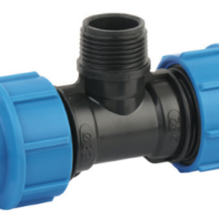 hdpe male threaded tee