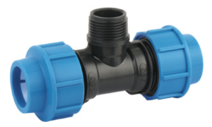 hdpe male threaded tee
