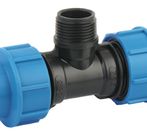 hdpe male threaded tee