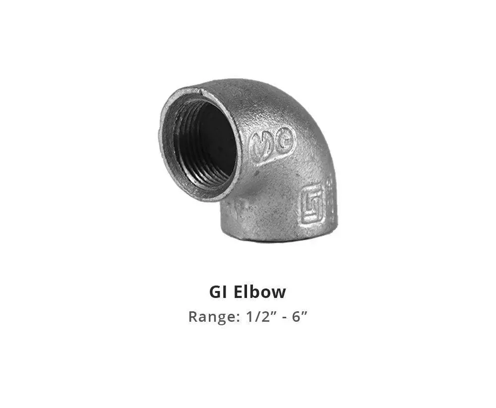 90-Degree G.I Elbow Kenya pipe fitting Galvanized iron 90-degree elbow for irrigation Threaded G.I elbow for plumbing systems Heavy-duty galvanized pipe elbow fitting