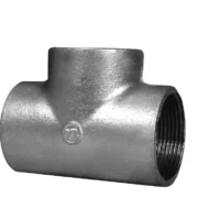 Galvanized Iron (G.I) Tee fitting used for connecting and branching water, irrigation, and plumbing pipelines.