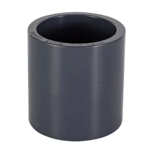 PVC Coupling Socket PN16 used for joining high-pressure PVC pipes in irrigation and water supply systems