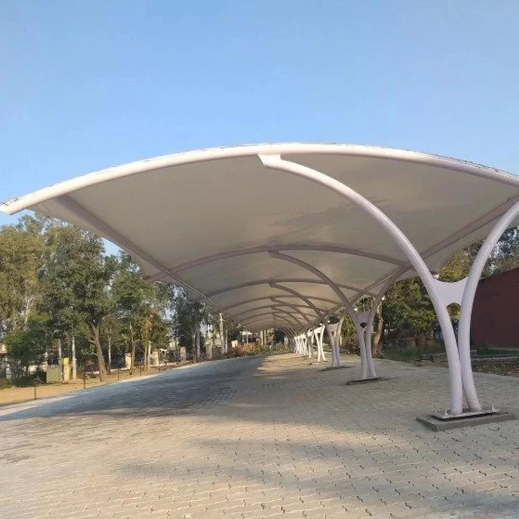 arched car shed,Shade net carport Kenya Steel gable roof carport UV treated shade net roofing Parking shade structure Kenya