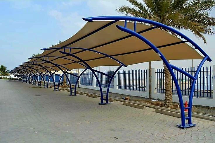 curved roof car shed