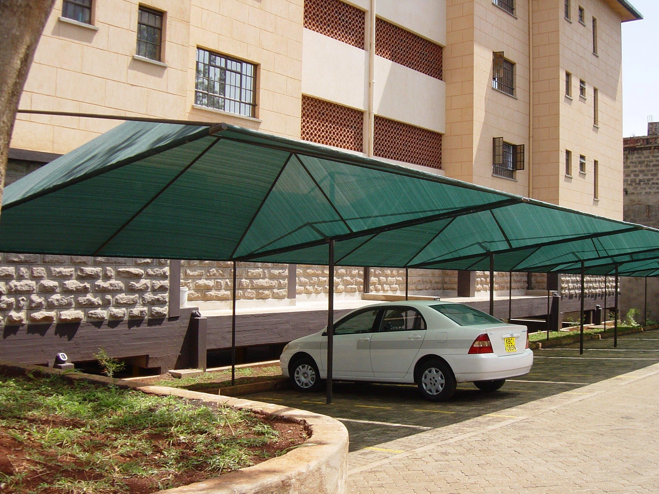 free standing polycarbonate car shade
