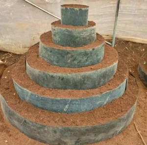 Vertical multistorey garden system for urban farming and vegetable production in Kenya