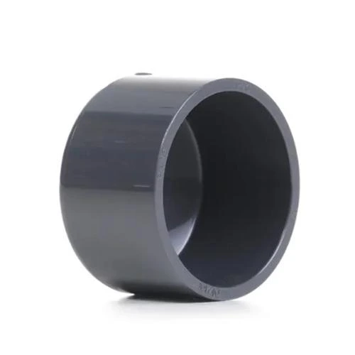 PVC End Cap PN16 used for sealing the ends of high-pressure PVC pipelines in irrigation and water supply systems