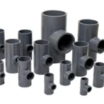 PVC Reduced Tee PN16 used for connecting a smaller branch line to a high-pressure irrigation pipeline.